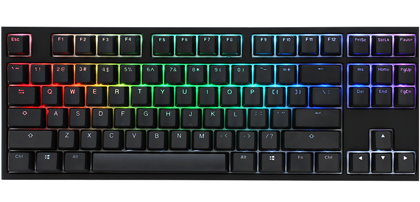 Ducky One 2 RGB mechanical keyboard - RGB Backlit model with PBT Double-shot keycaps, one the mainstream products of Ducky nowadays