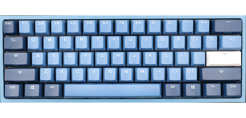 Ducky One 2 Mini Good in Blue - 60 percent color themed